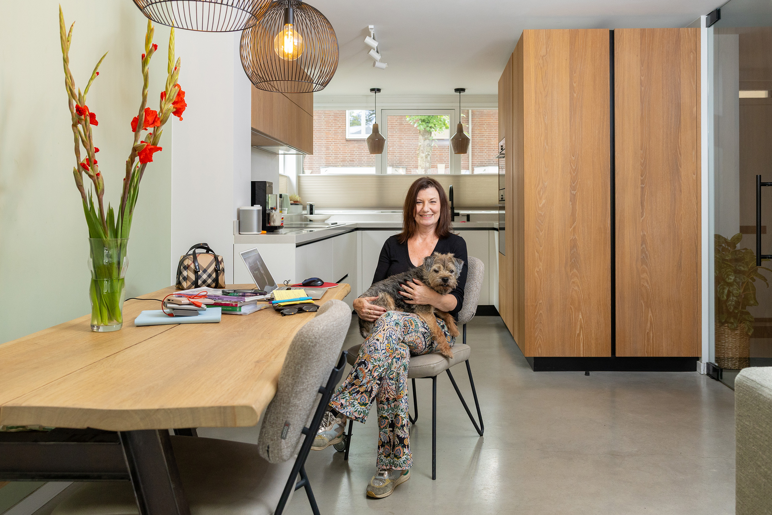 Wilma Vervoort met hond